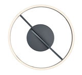 Moderne Deckenleuchte PURE Loop von Paul Neuhaus in Draufsicht, mit kreisförmigem Design und zentralem schwarzen Element.