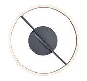 Moderne Deckenleuchte PURE Loop von Paul Neuhaus in Draufsicht, mit kreisförmigem Design und zentralem schwarzen Element.