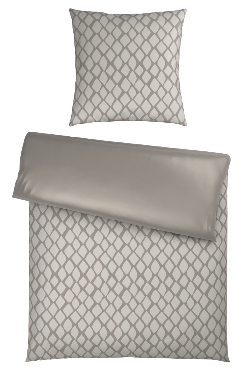 Wendebettwäsche mit geometrischem Muster in Draufsicht