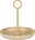 Metall Tablett TRUDI mit Griff, beige, seitliche Perspektive