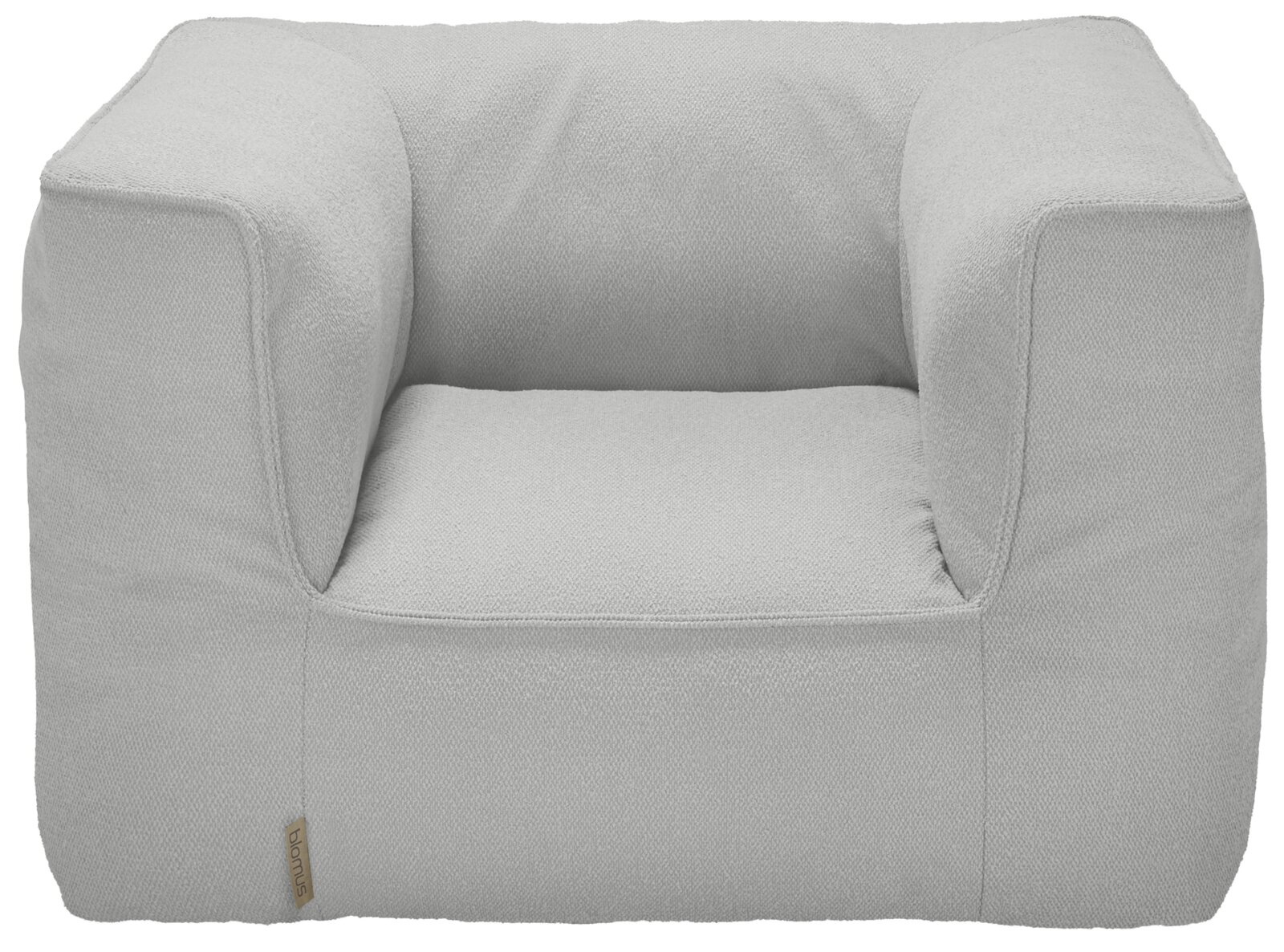 blomus Outdoorfauteuil GROW Lichtgrijze, gestoffeerde loungestoel met brede armleuningen en stoffen bekleding, vooraanzicht