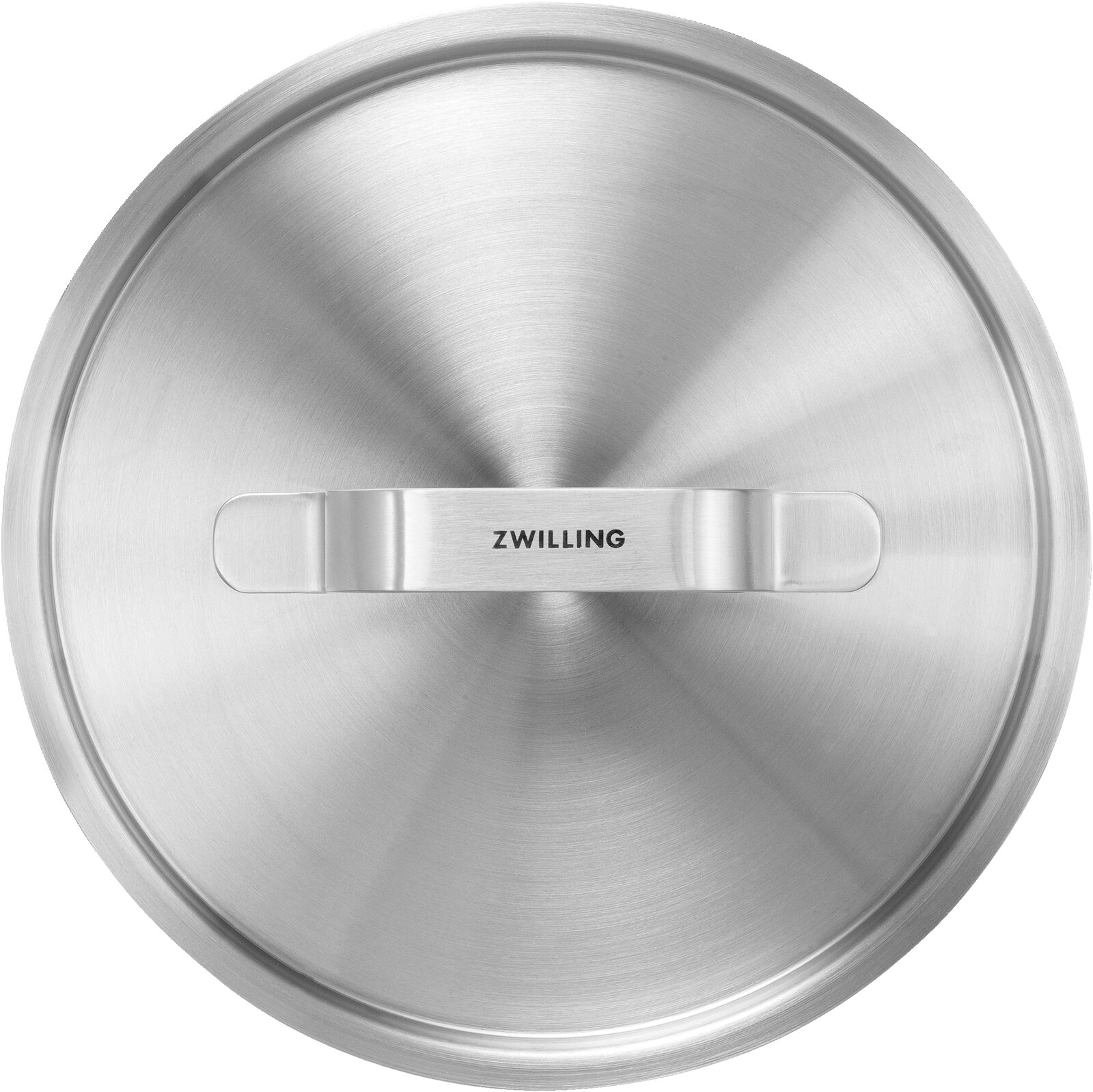 Roestvrijstalen deksel met het ZWILLING-logo op het handvat aan de bovenkant