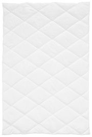 Ganzjahresbettdecke 155x220 cm in Draufsicht, weiße Steppdecke mit Rautenmuster