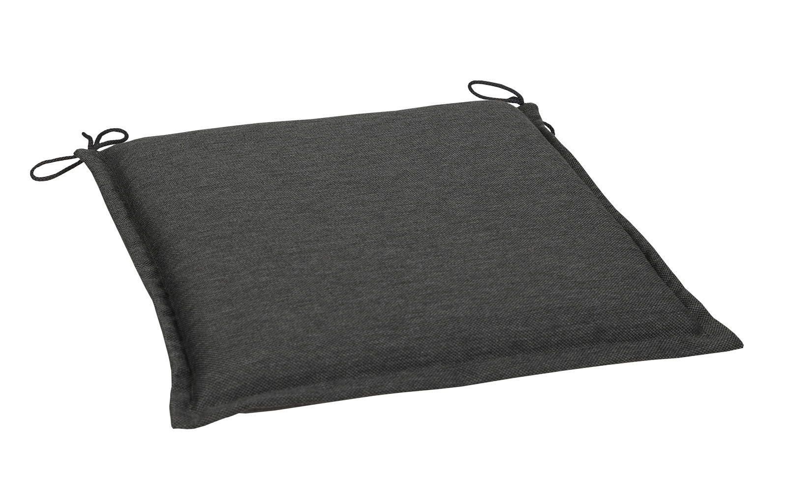 Go-De Sitzkissen Graues Sitzkissen mit Schleifen zur Befestigung, Ansicht von oben