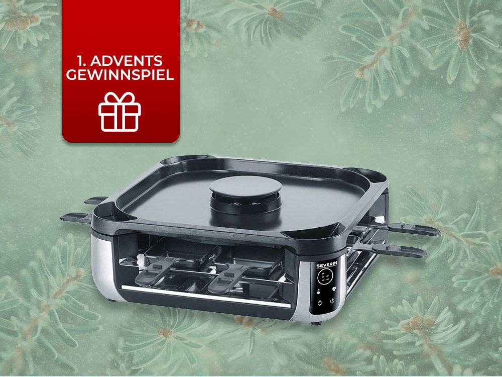 1. Adventsgewinnspiel: Severin Smokeless Raclette