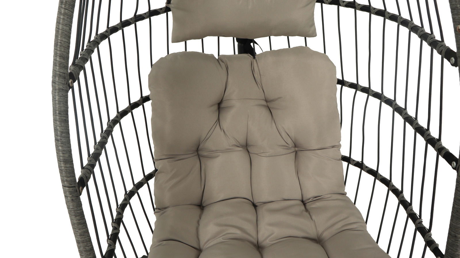 Ambia Garden Hängesessel THEO Nahaufnahme eines Hängesessels mit bequemen, gepolsterten Kissen in einem stabilen Rahmen.