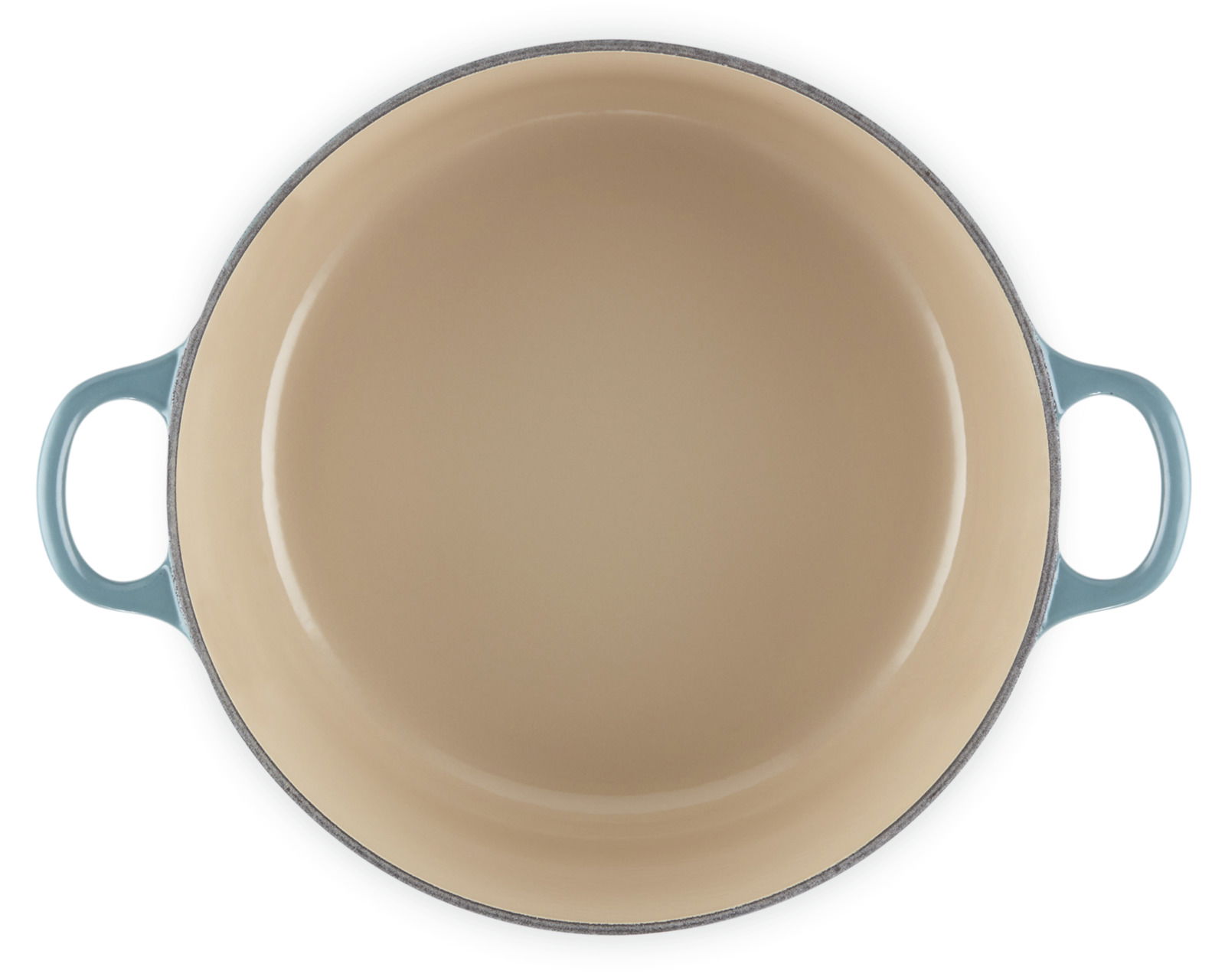 Runder Bräter 24cm in der Farbe Ocean, Draufsicht