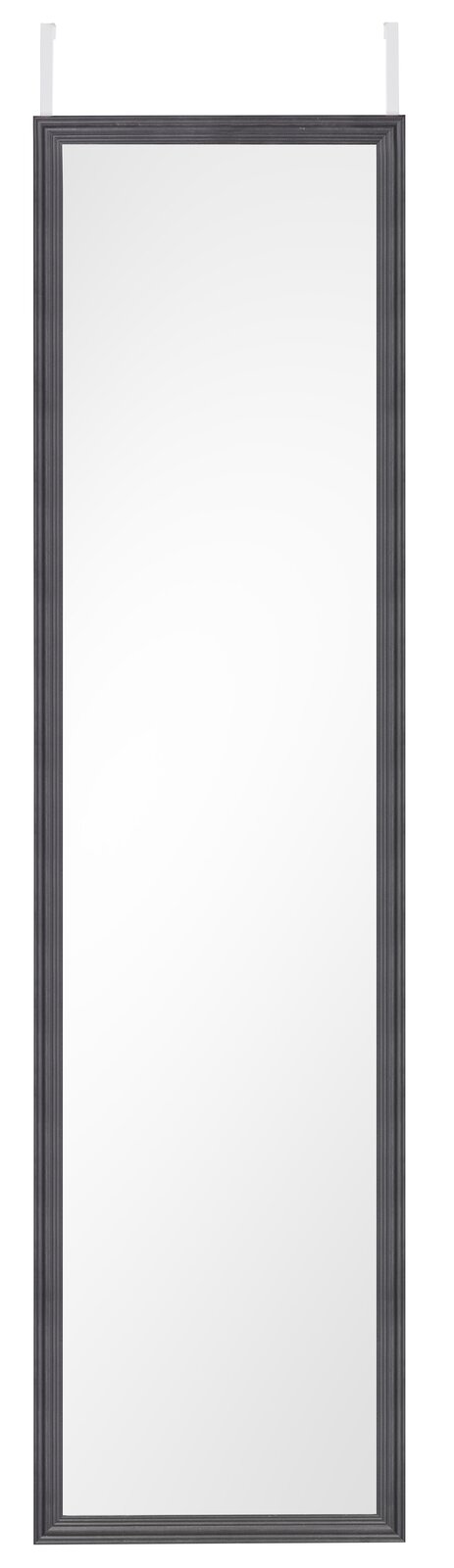 Türhängespiegel BEA mit schwarzem Rahmen, frontal fotografiert, ca. 30x120 cm