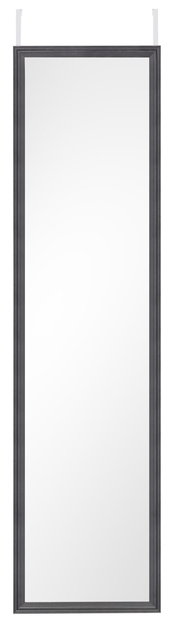 Türhängespiegel BEA mit schwarzem Rahmen, frontal fotografiert, ca. 30x120 cm