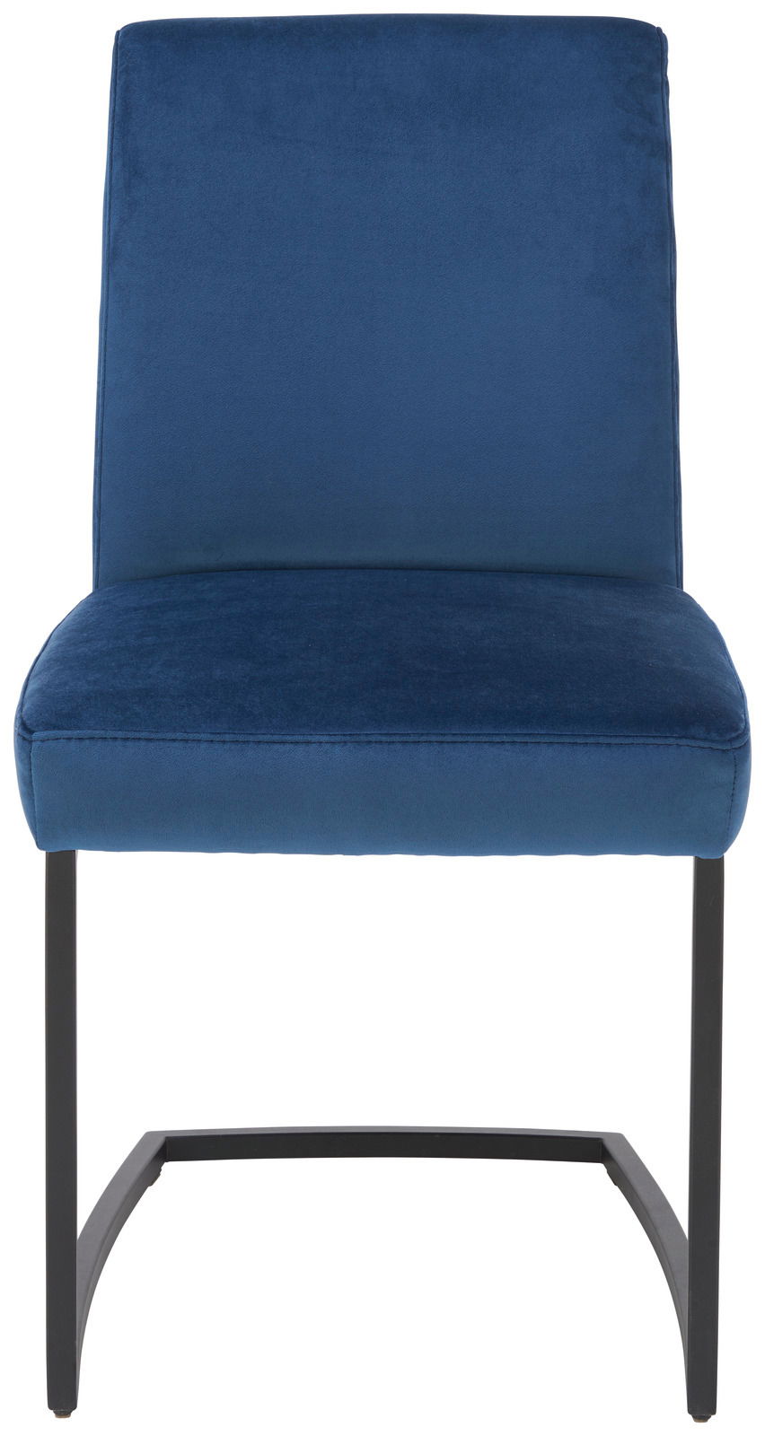 JOOP! Freischwinger-Stuhl SWING Freischwinger-Stuhl in Blau mit schwarzem Metallgestell, Frontalansicht