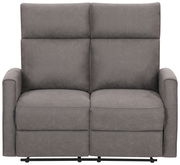 Graues 2-Sitzer-Sofa mit hoher Rückenlehne, Frontalansicht