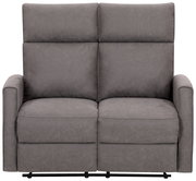 Graues 2-Sitzer-Sofa mit hoher Rückenlehne, Frontalansicht