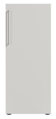 Aktenschrank mit Rechtsanschlag, Frontansicht, schlichtes Design mit vertikalem Griff auf der linken Seite.