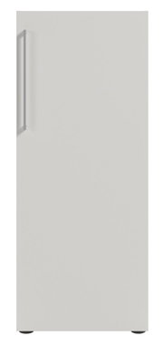 Aktenschrank mit Rechtsanschlag, Frontansicht, schlichtes Design mit vertikalem Griff auf der linken Seite.