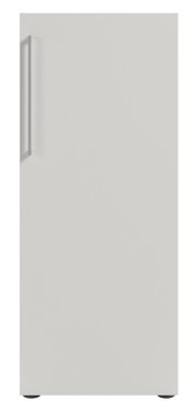 Aktenschrank mit Rechtsanschlag, Frontansicht, schlichtes Design mit vertikalem Griff auf der linken Seite.