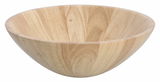 Holzschale mit einem Durchmesser von 30 cm, aus einer leicht erhöhten Perspektive fotografiert
