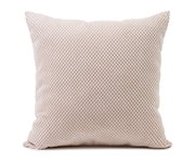 Beige Kissenhülle 60x60cm mit strukturierter Oberfläche, frontale Ansicht