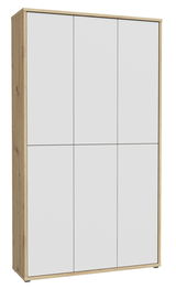 XXL-Schuhschrank in Holzoptik mit sechs Türen, Frontalansicht