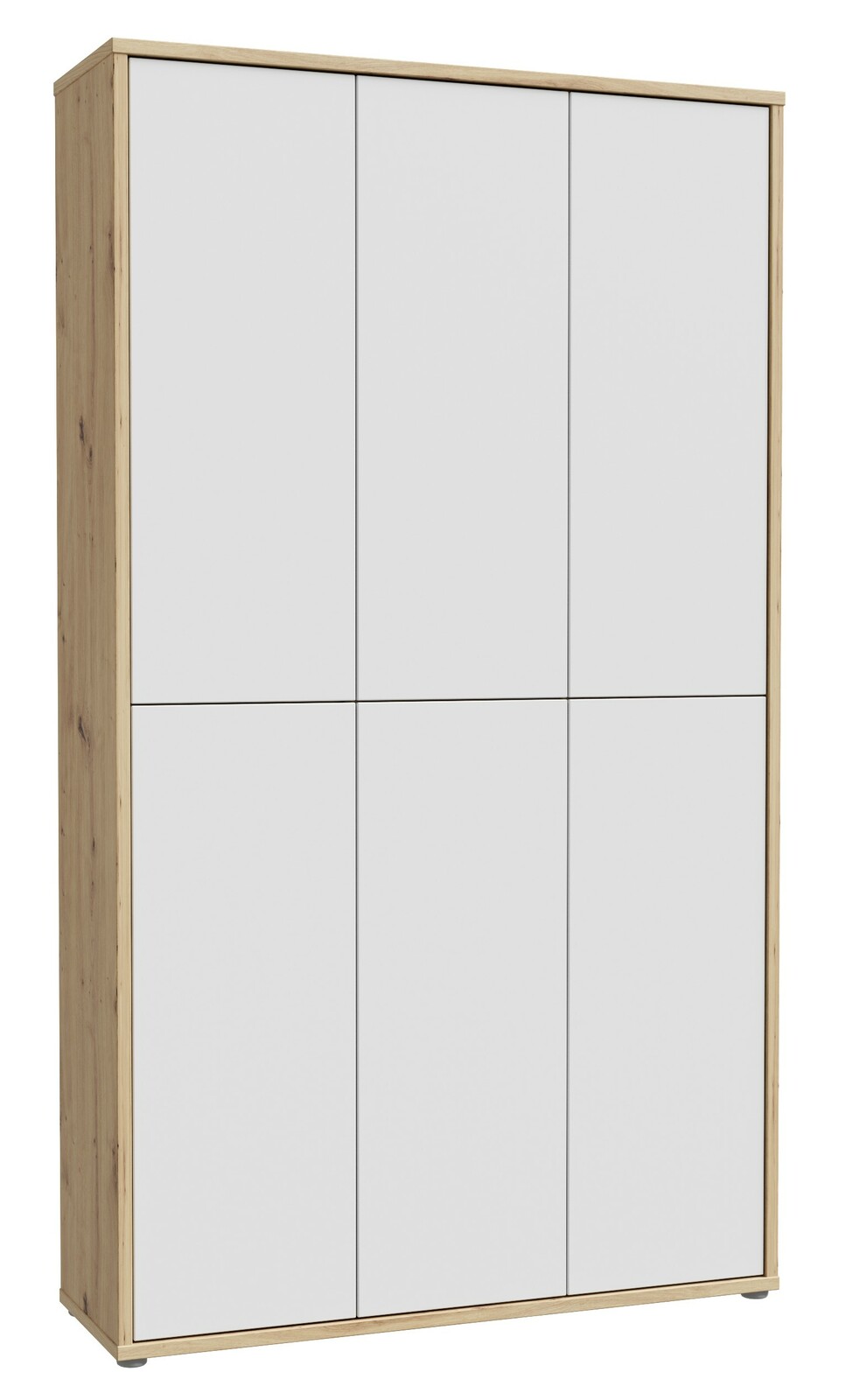 XXL-Schuhschrank in Holzoptik mit sechs Türen, Frontalansicht