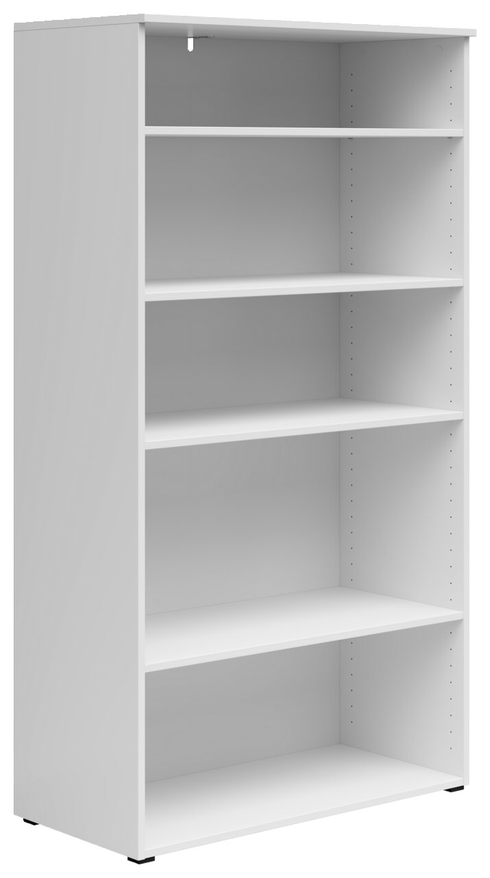 Carryhome Regal MULTISTAURAUM Weißes Regal mit fünf offenen Fächern, seitliche Perspektive