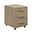 Voleo Rollcontainer CONNECT Rollcontainer aus Holz mit drei Schubladen und Rollen, seitliche Perspektive