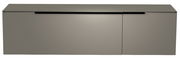 Frontansicht eines modernen, hängenden Lowboards der Serie BORMIO in grauer Farbe mit glatter Oberfläche und minimalistischen Linien.