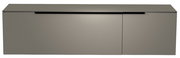 Frontansicht eines modernen, hängenden Lowboards der Serie BORMIO in grauer Farbe mit glatter Oberfläche und minimalistischen Linien.