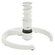 Weiße Swopper-Basis mit spiralförmiger Feder, seitliche Perspektive