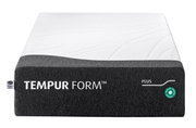 Viscomatratze 80x200 medium von vorne mit grauem und weißem Design, Markenname TEMPUR FORM sichtbar.