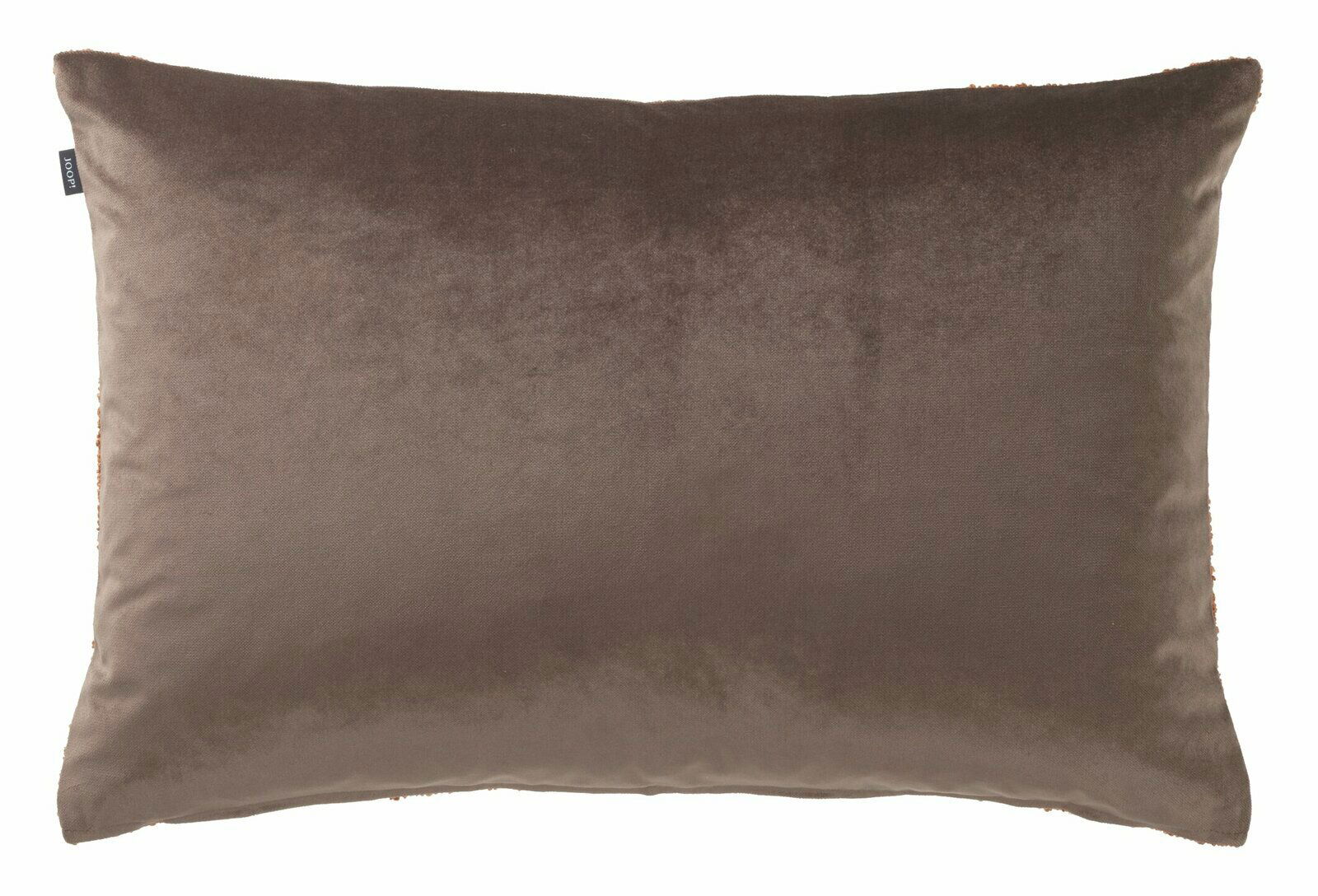 Braune Zierkissenhülle in rechteckiger Form, Vorderansicht