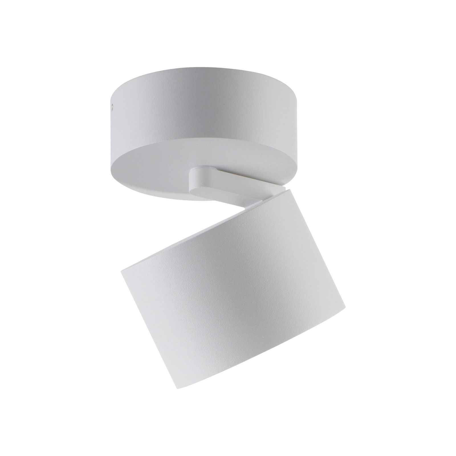 Moderner LED-Spot in Weiß, seitliche Perspektive