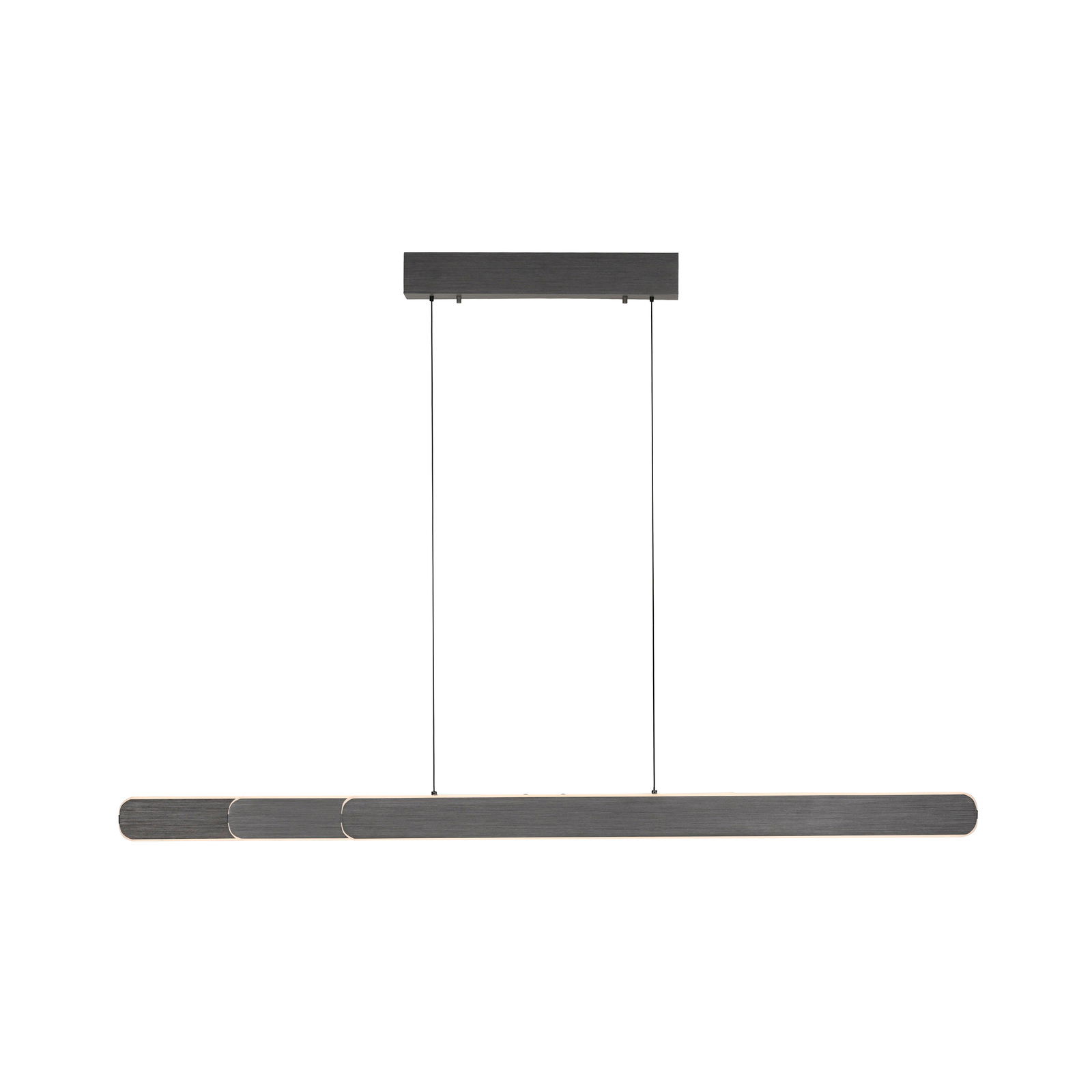 Moderne Pendelleuchte ADRIANA ROUND von Paul Neuhaus in seitlicher Ansicht, mit schlankem, rechteckigem Design und dunklem Finish.