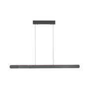 Moderne Pendelleuchte ADRIANA ROUND von Paul Neuhaus in seitlicher Ansicht, mit schlankem, rechteckigem Design und dunklem Finish.