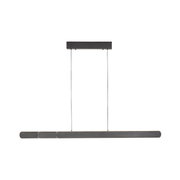 Moderne hanglamp ADRIANA ROUND van Paul Neuhaus in zijaanzicht, met een slank, rechthoekig ontwerp en een donkere afwerking.