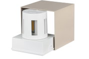 LED-Wandleuchte in modernem Design, seitliche Perspektive