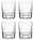 Spiegelau Whiskybecher 4er-Set LOUNGE Vier Whiskybecher aus klarem Glas, frontal abgebildet, ideal für stilvollen Genuss.