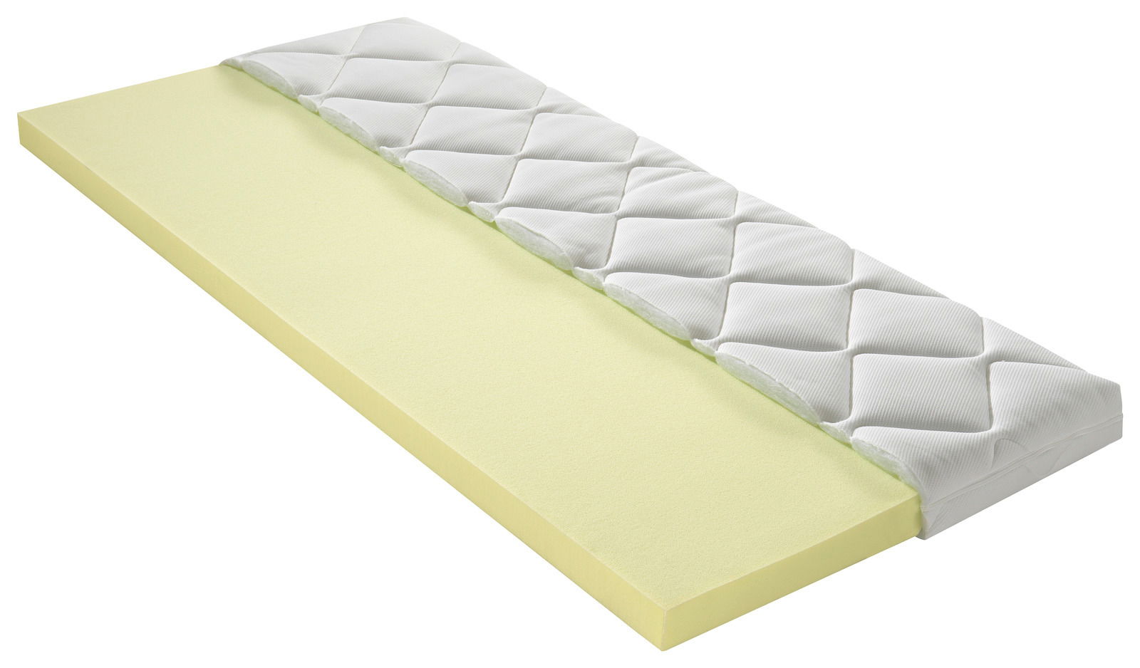 Dieter Knoll Topper KS OPTIFLOW Firm Topper KS Firm in seitlicher Perspektive mit abnehmbarem Bezug