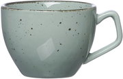 Espressotasse Casa 80ml in Blau mit gesprenkeltem Design, seitliche Perspektive