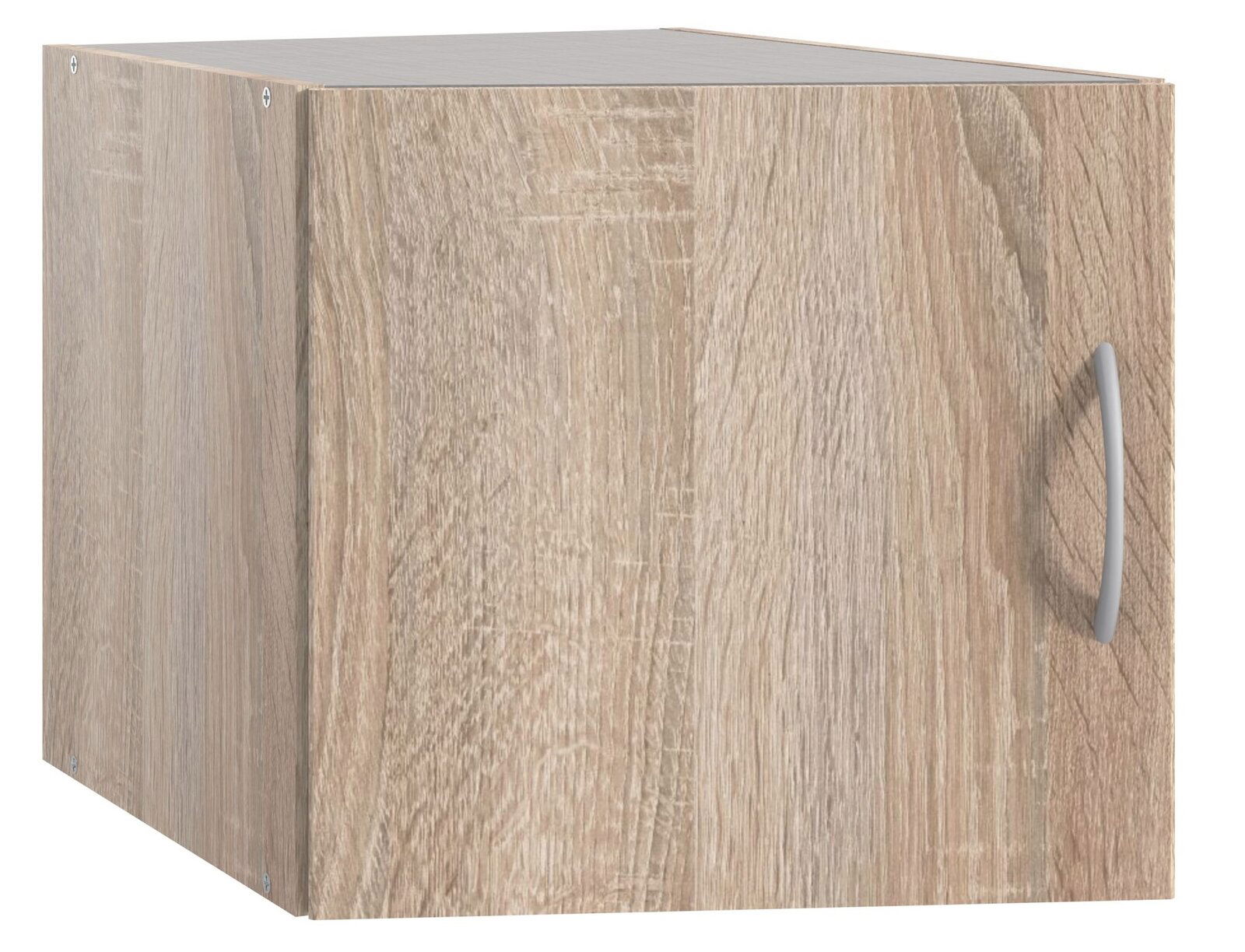 XORA Aufsatz T54 für Schrägschrank MULTIRAUMKONZEPT Holzfarbener Aufsatz T54 für Schrägschrank mit Griff, seitliche Perspektive