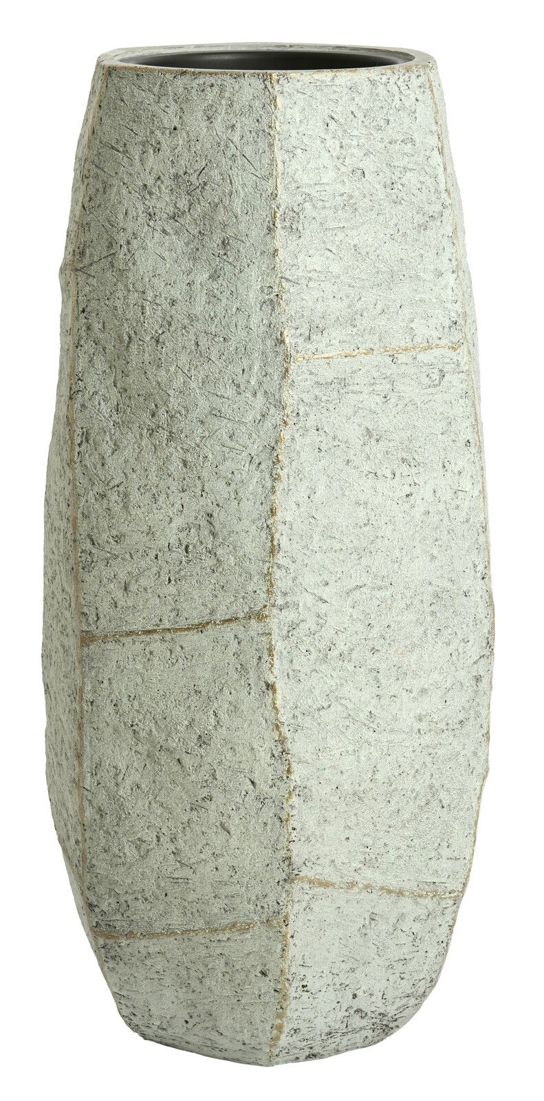 Light&Living Topf AGELO 105cm Großer, strukturierter, grauer Topf aus Steinoptik, seitliche Perspektive