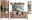 Moderne Wandkombination aus Holz mit TV-Schrank, Vitrine und Regal, frontal betrachtet.