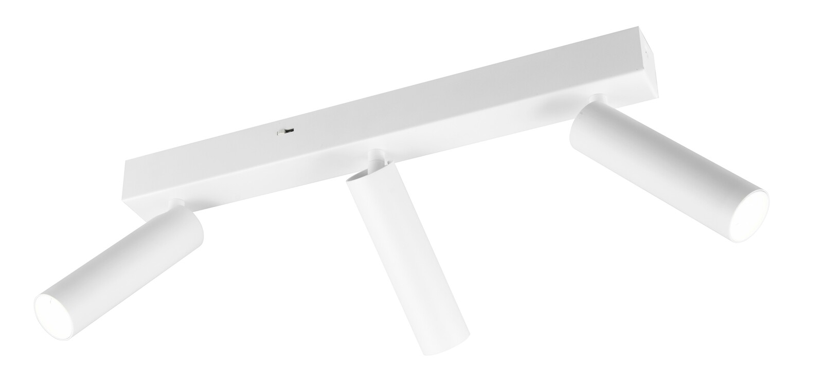 Weißer Strahler Ambala mit drei verstellbaren Leuchten, seitliche Perspektive