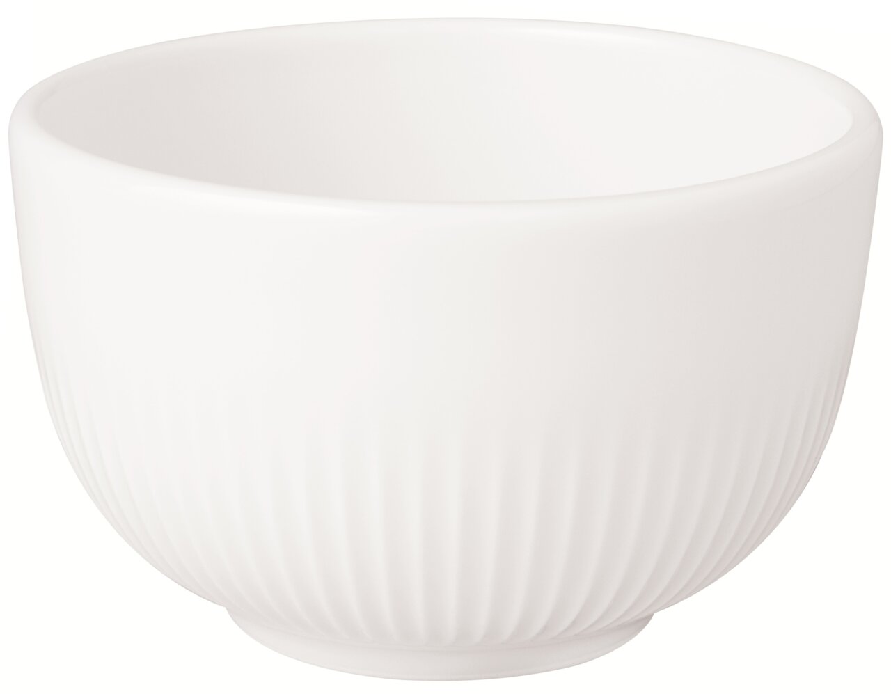 Villeroy & Boch Dipschaaltje AFINA Weiße Dipschale Afina 90ml mit geriffelter Oberfläche, seitliche Perspektive
