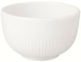 Weiße Dipschale Afina 90ml mit geriffelter Oberfläche, seitliche Perspektive