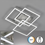 Moderne Deckenleuchte Seth mit überlappenden quadratischen Rahmen, Ansicht von unten.