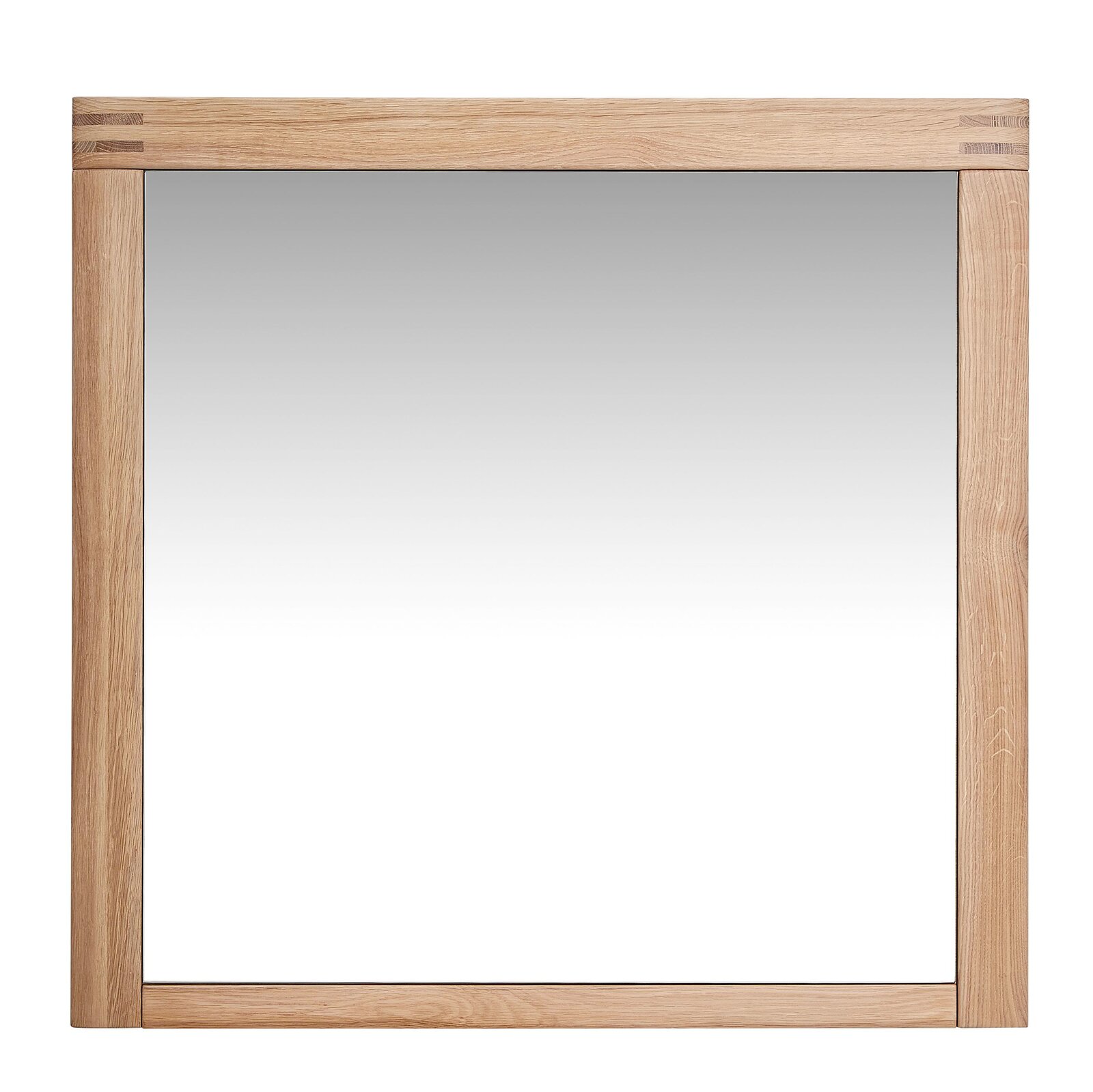 Rechteckiger Spiegel mit Holzrahmen, Frontalansicht