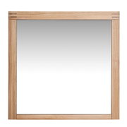Rechteckiger Spiegel mit Holzrahmen, Frontalansicht