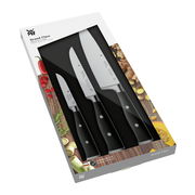 Dreiteiliges Messer-Set Grand Class in einer Verpackung, Perspektive von oben.