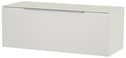 Weißes Hänge-Lowboard aus seitlicher Perspektive