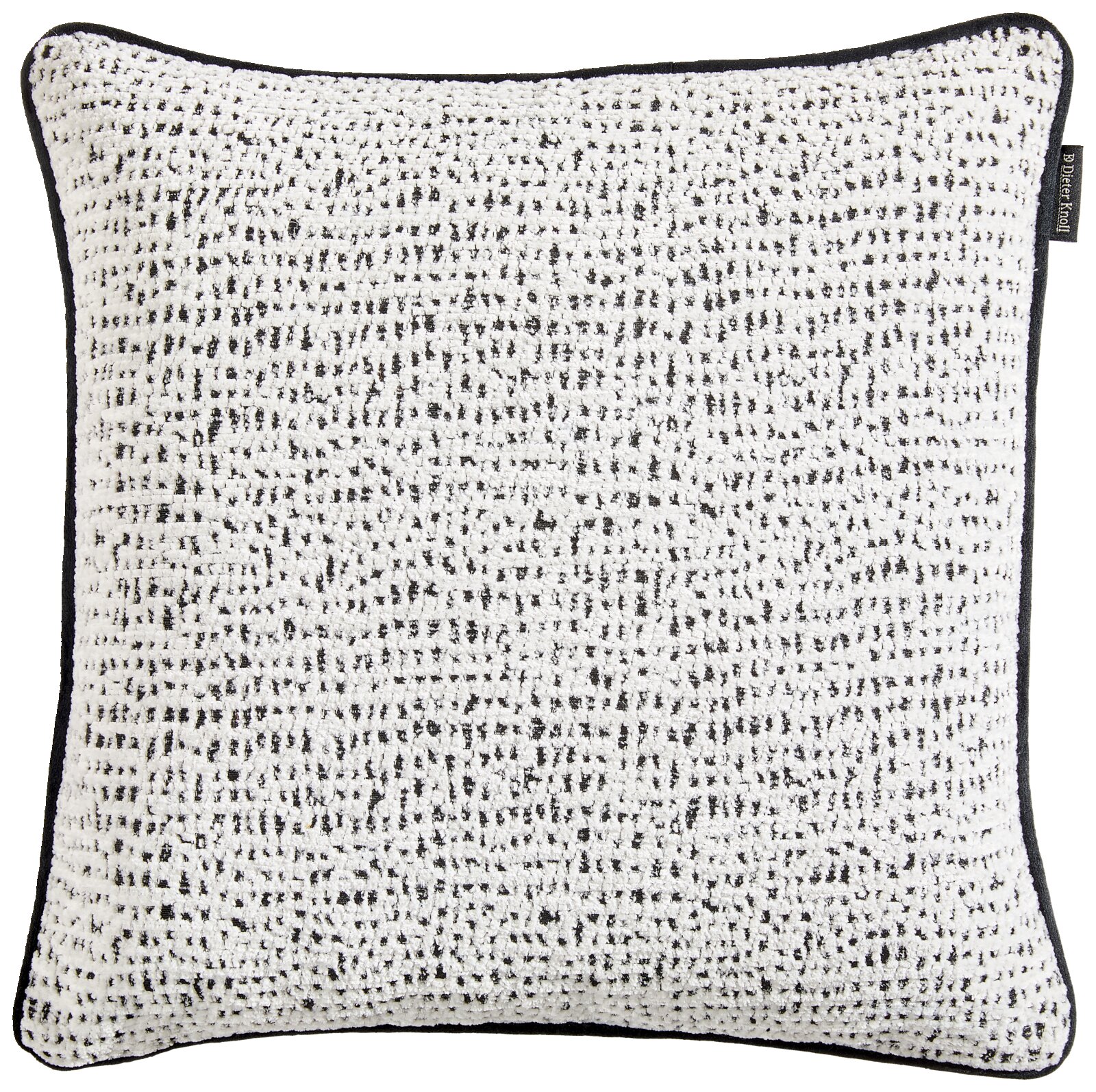 Dieter Knoll Kissenhülle 45x45cm Kissenhülle mit schwarz-weißem, strukturiertem Muster, Vorderansicht